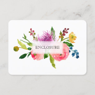 Carte D'accompagnement Directions PixDezines mitzvah / aquarelle florale