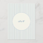 Carte D'accompagnement Directions Rayures Bleues Classiques (Dos)