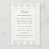 Carte D'accompagnement Directions Rayures Bleues Classiques (Devant)