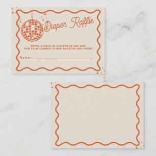 Carte D'accompagnement Disco Baby Baby shower Super Déchets Raffle