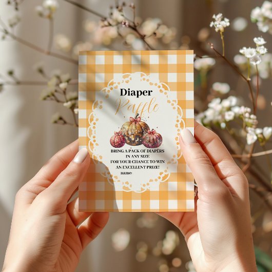 Carte D'accompagnement Disco Citrouille Baby shower de  de troncs Diapper