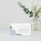 Carte D'accompagnement Display Shower, Print, Blue Hydrangea (Debout devant)