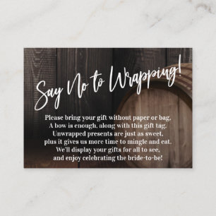 Carte D'accompagnement Dites non à l'enlèvement de la barelle de bois