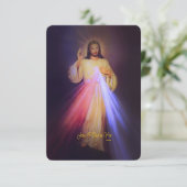 Carte D'accompagnement Divine Mercy Gold avec Prière Chaplet (Debout devant)