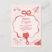 Carte D'accompagnement Dodle Brunch Bow Bow Baby shower Diapper Raffin (Devant)