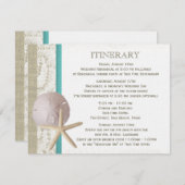 Carte D'accompagnement Dollar de poisson étoilé et de sable Océan Turquoi (Devant / Derrière)