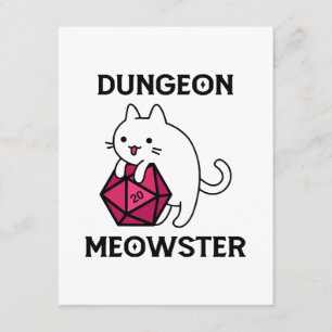 Carte D'accompagnement Donjon Meowster Chat Drôle