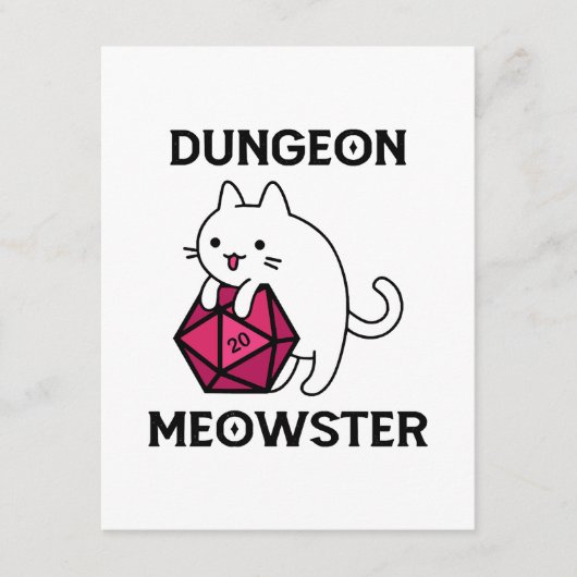 Carte D'accompagnement Donjon Meowster Chat Drôle (Devant)