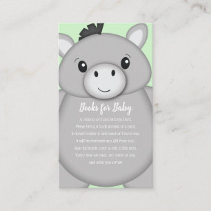 Carte D'accompagnement Donkey Baby shower Green