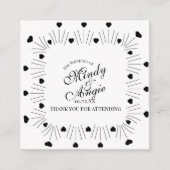 Carte D'accompagnement Doodle Hearts Frame Script Wedding (Devant)