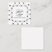 Carte D'accompagnement Doodle Hearts Frame Script Wedding (Devant / Derrière)