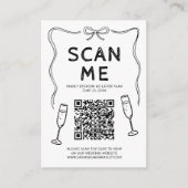 Carte D'accompagnement Doodle Mariage de code QR (Devant)