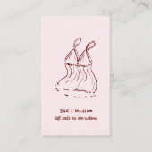 Carte D'accompagnement Doodle rétro | Fête des mariées de taille de linge (Devant)