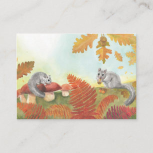 Carte D'accompagnement Dorice comestible (Glis glis) & Nature d'automne