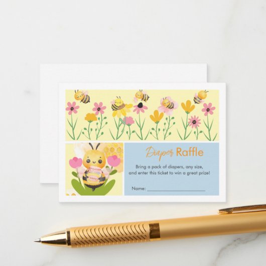 Carte D'accompagnement Douce aquarelle comme peut l'être Cadeau baby show (Devant/Arrière en situation)