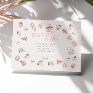 Carte D'accompagnement Douce Baby Shower de Desserts aux Fraises Tirage a