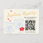 Carte D'accompagnement Douce Écriture Moderne Coquette Arc Registre (Devant)