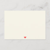 Carte D'accompagnement Douce Écriture Moderne Coquette Arc Registre (Dos)