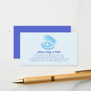 Carte D'accompagnement Douce Fête de Bébé Garçon Demande de Livre Perle O