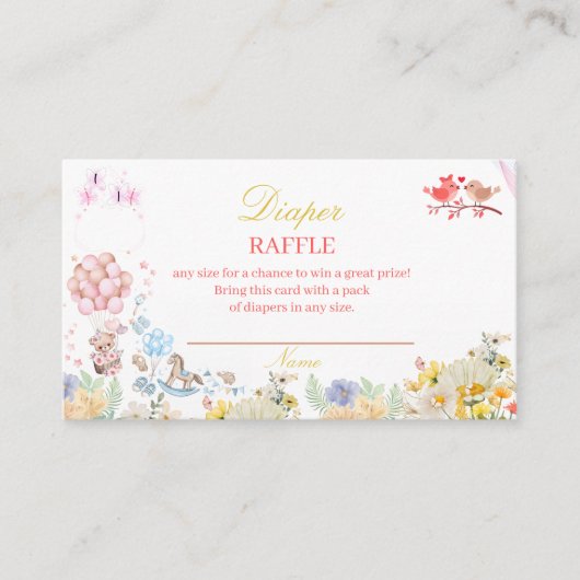 Carte D'accompagnement Douce Fête de Bébé Oiseaux d'Amour Teddy (Devant)