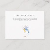 Carte D'accompagnement Douce Mariée Perles Bleues & Prosecco Sur-Mesure (Devant)