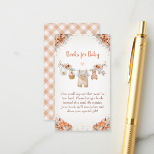 Carte D'accompagnement Douce petite citrouille Fête de bébé automnale