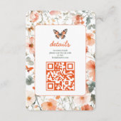 Carte D'accompagnement Douce Prairie Papillon Shower de Mariage à l'aquar (Devant)