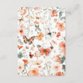 Carte D'accompagnement Douce Prairie Papillon Shower de Mariée Code QR aq (Dos)