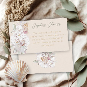 Carte D'accompagnement Douceur Florale Coquillages Aquarelle Bébé Show Af