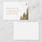 Carte D'accompagnement Douche à écran Baby shower en bois (Devant / Derrière)