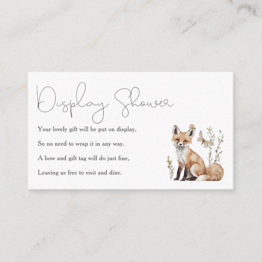 Carte D'accompagnement Douche à écran Baby shower en bois (Devant)