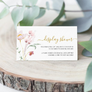 Carte D'accompagnement Douche à écran douce fleur sauvage