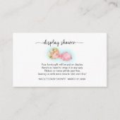 Carte D'accompagnement Douche à écran douce pour petite fille (Devant)