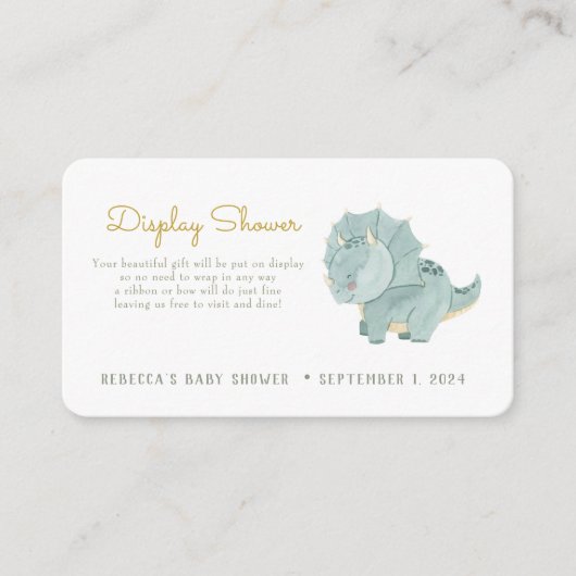 Carte D'accompagnement Douche Affichage Cute Dinosaur (Devant)