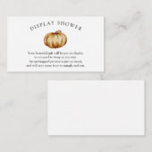 Carte D'accompagnement Douche Baby shower citrouille (Devant / Derrière)