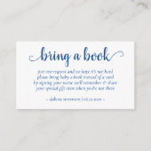 Carte D'accompagnement Douche bleu simple | Cerulean Apportez un livre (Devant)