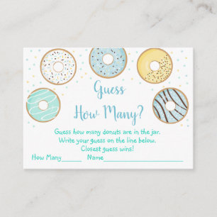 Carte D'accompagnement Douche Bleue Mignonne Devine Combien De Jeu De Dou