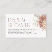 Carte D'accompagnement Douche d'affichage Bohème Orchidée Blanche et Feui (Devant)
