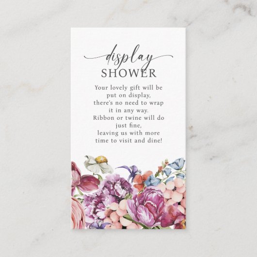 Carte D'accompagnement Douche d'affichage colorée (Devant)