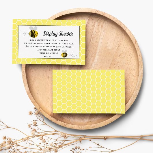 Carte D'accompagnement Douche d'affichage de Baby shower d'abeilles Petit
