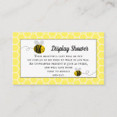 Carte D'accompagnement Douche d'affichage de Baby shower d'abeilles Petit (Devant)