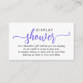 Carte D'accompagnement Douche d'affichage de script simple (Devant)