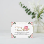 Carte D'accompagnement Douche de Fleurs Citrouille Rose Or (Debout devant)