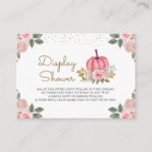 Carte D'accompagnement Douche de Fleurs Citrouille Rose Or (Devant)