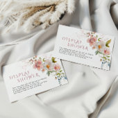 Carte D'accompagnement Douche de fleurs sauvages rustiques