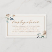 Carte D'accompagnement Douche de Mariée Florale Automnale Rustique (Devant)