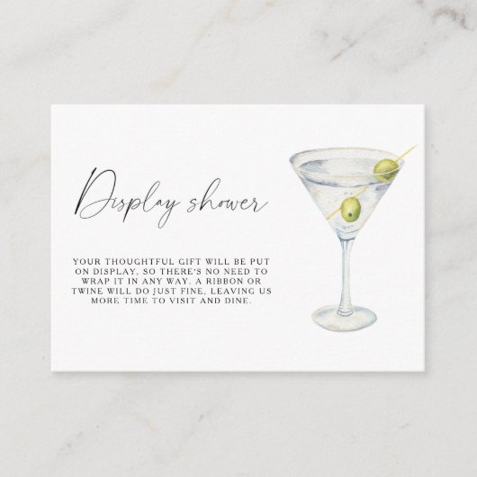 Carte D'accompagnement Douche de nage Martini sèche douche d'affichage (Devant)