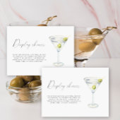 Carte D'accompagnement Douche de nage Martini sèche douche d'affichage