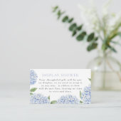 Carte D'accompagnement Douche de présentation, Hydrangea Bleu (Debout devant)
