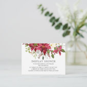 Carte D'accompagnement Douche d'écran à Fête des mariées blanche Poinsett (Debout devant)